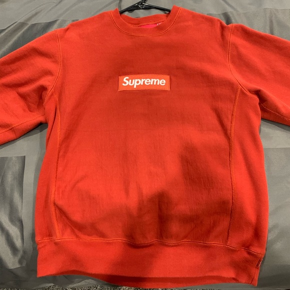 supreme box logo crewneck red